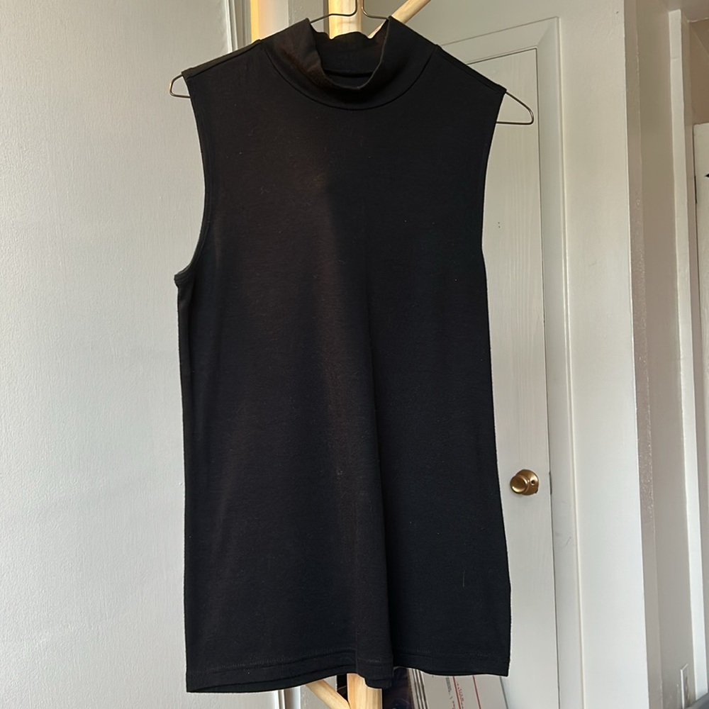 Black Cotton Blend Top